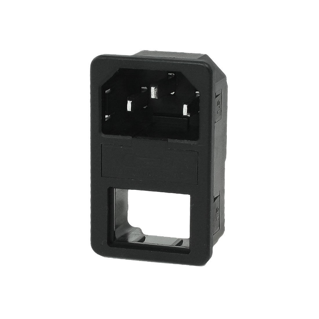 Cut Out Rocker Switch Holder IEC 60320 Male Power Supply Plug 10A AC 250V