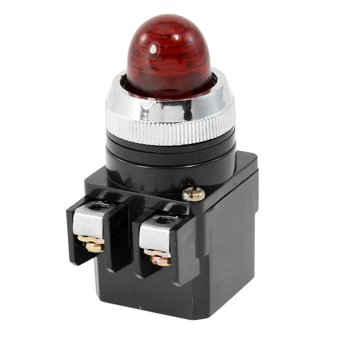 Red Round Head DC 6.3V Bulbs Srews Connecting Indicator Light AC 220V 50/60Hz