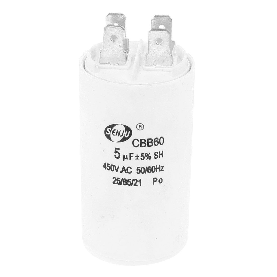450VAC 5uF Cylindrical Refrigerator Motor Running Capacitor CBB60