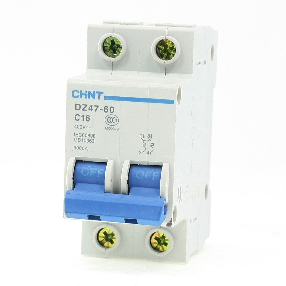 16A 2P Electrical Overload Proetction Mini Circuit Breaker DZ47-63