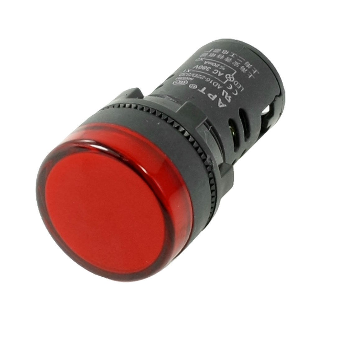 AC 380V Red LED Power Indicator Pilot Single Light Lamp 22mm