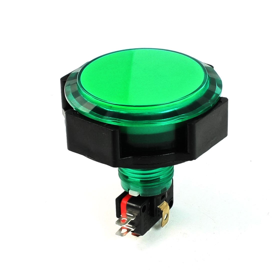 AC 125V/250V 15A 24mm Diameter Thread Momentary Push Button Switch Green