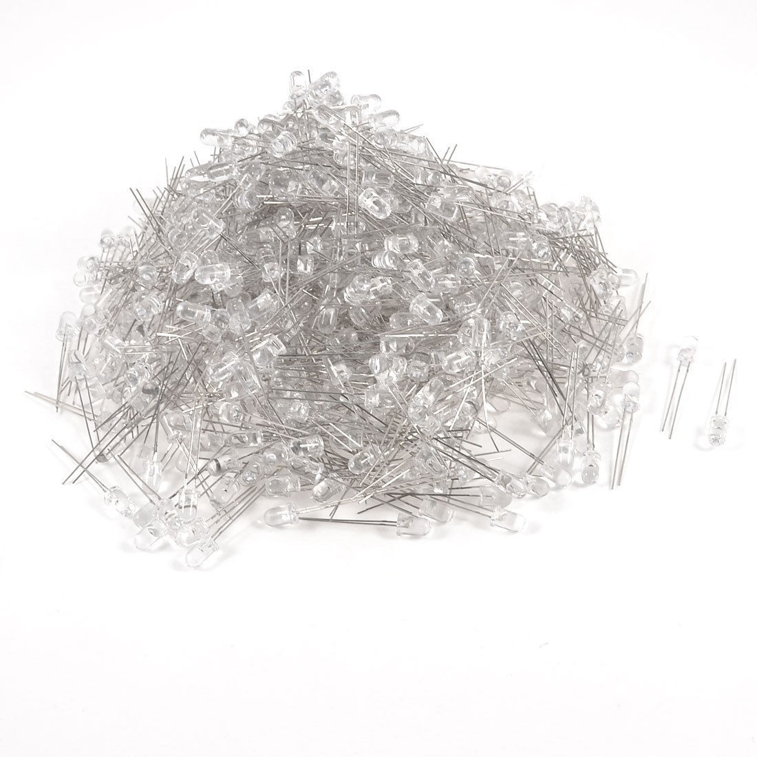 1000 Pcs 2.2-3.2VDC 20mA 2 Pin Terminal 5mm F5 Red LED Light Emitting Diodes