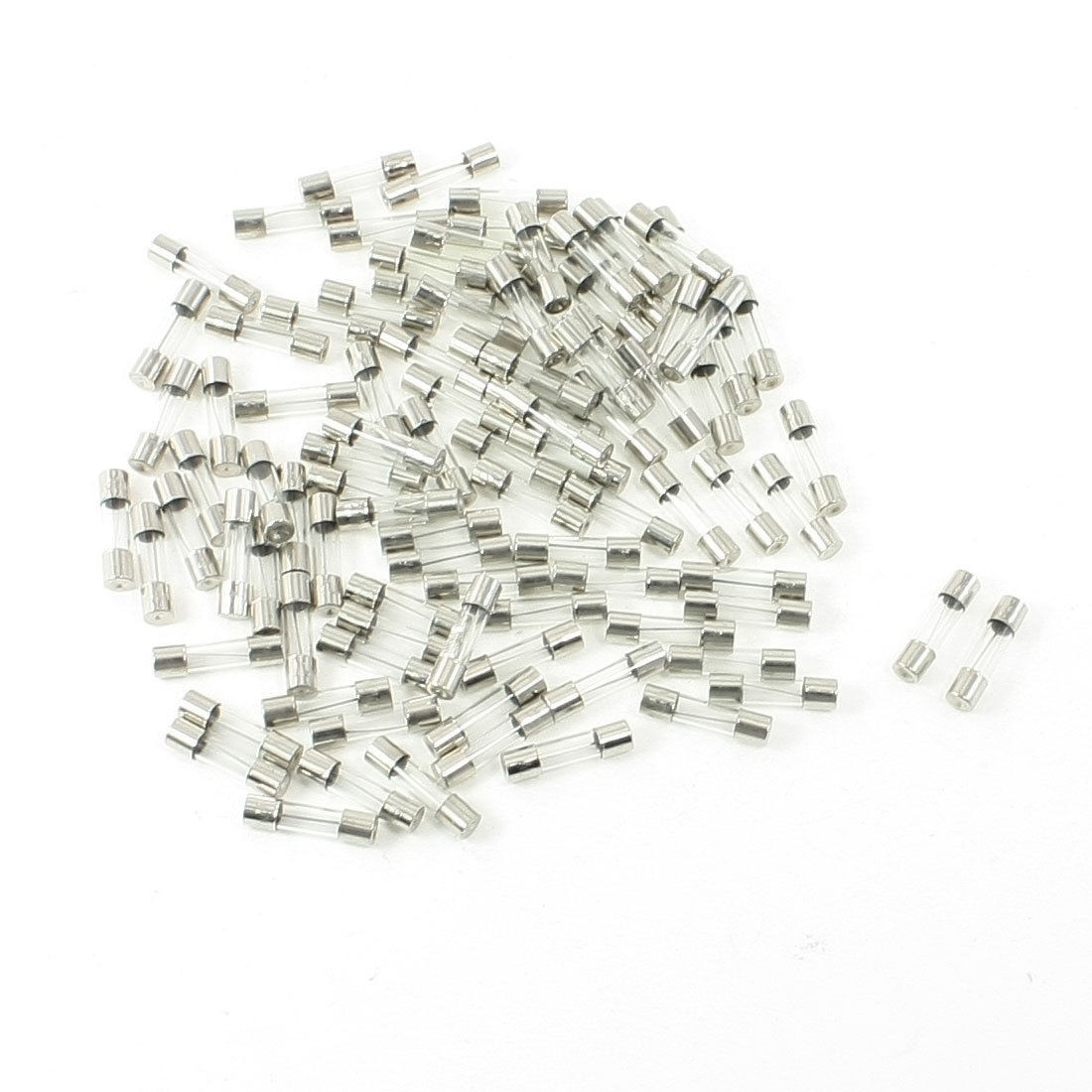 100 Pcs 250 Volts 5Amp Fast Blow Type Glass Tube Fuses 5 x 20mm