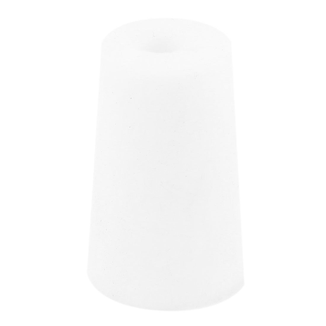 7mm Hole Dia Silicone Test Tube Stopper Plug 34mm Long White