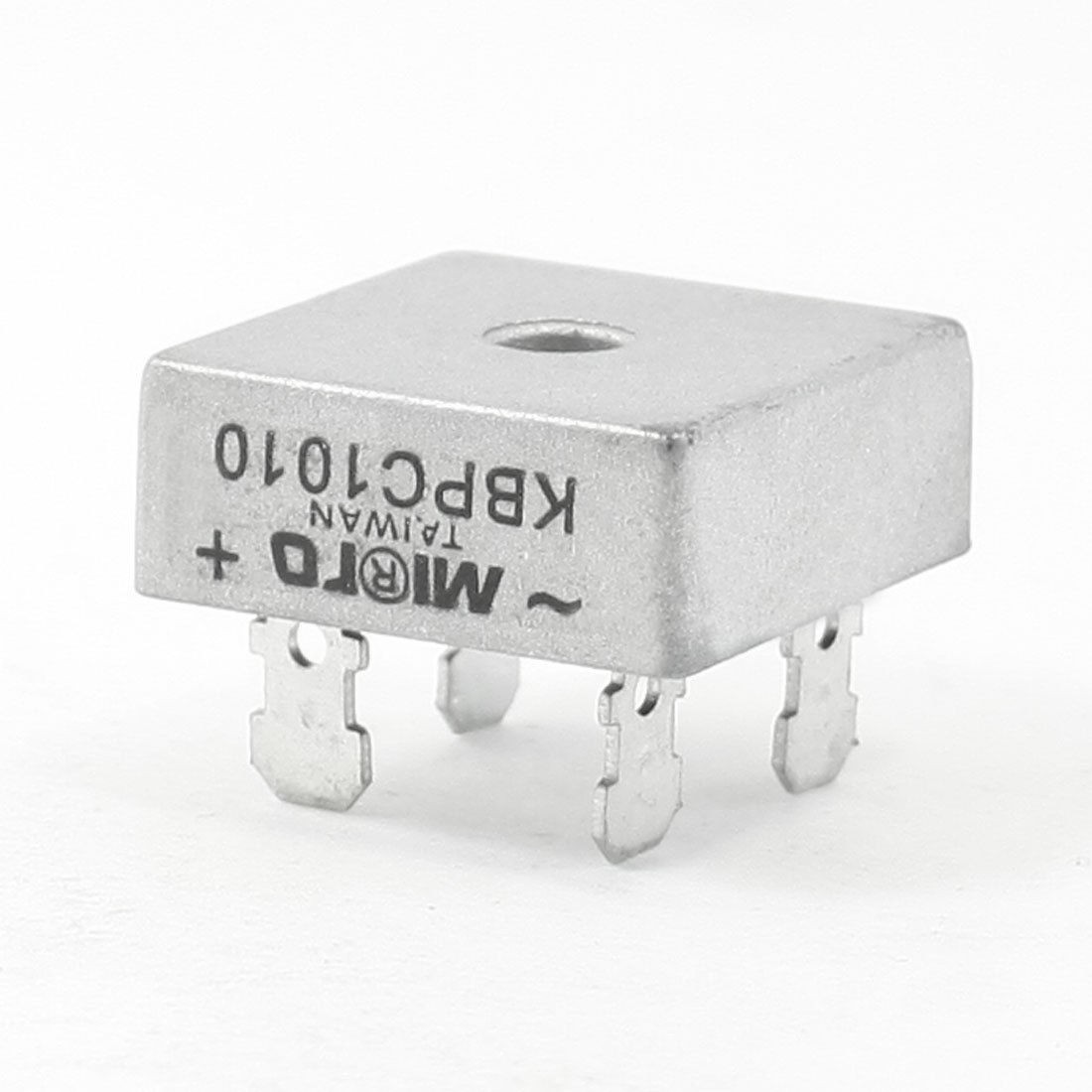 KBPC10-10 1KV 10A Single Phase Bridge Rectifier Half-Wave Silver Tone