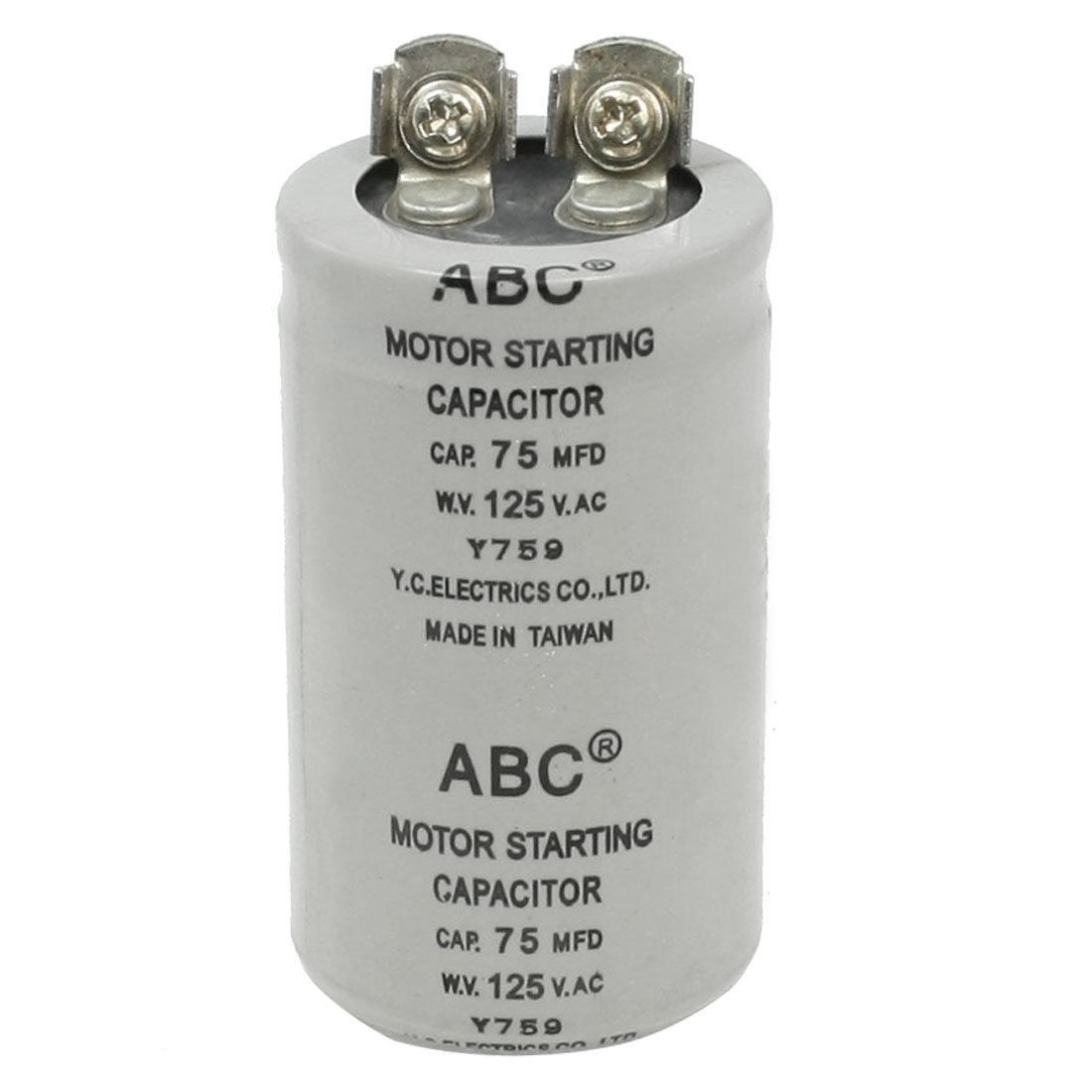 Capacitance Round Polypropylene Film Capacitor AC 125V 75UF 75MFD