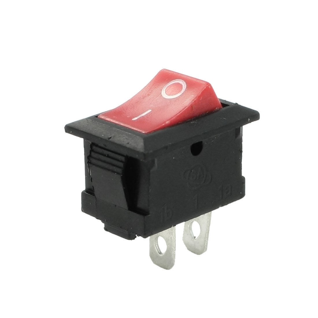 AC 250V 8A SPST 2 Pins Red Button Snap in Boat Rocker Switch