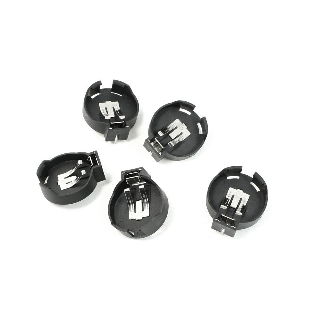 PCB Hole Plugging Type CR/LIR2450 Button Cell Battery Holder 5 Pcs