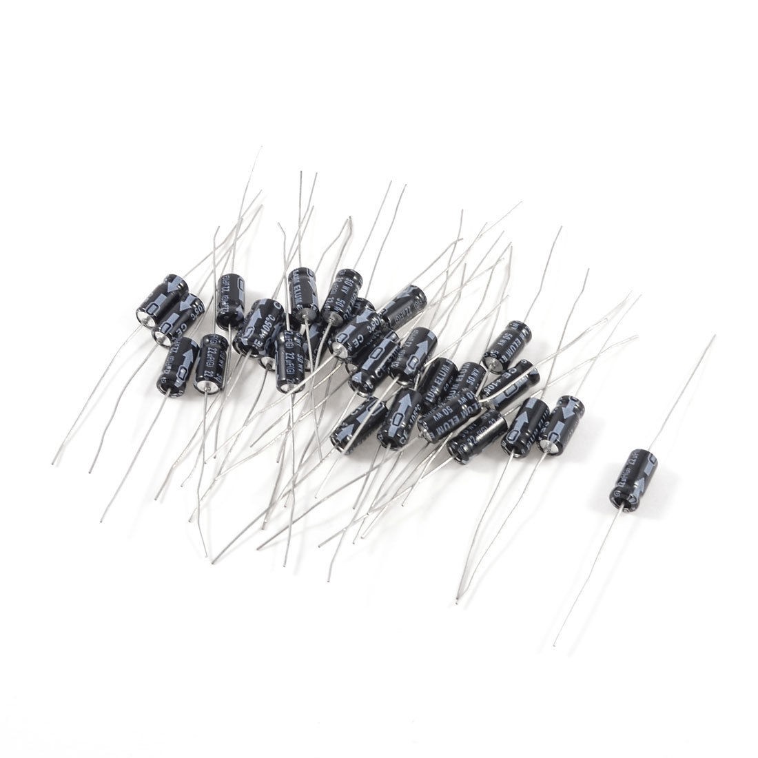 30 Pcs 6mm x 12mm 22UF 50V 105C Aluminum Electrolytic Capacitor