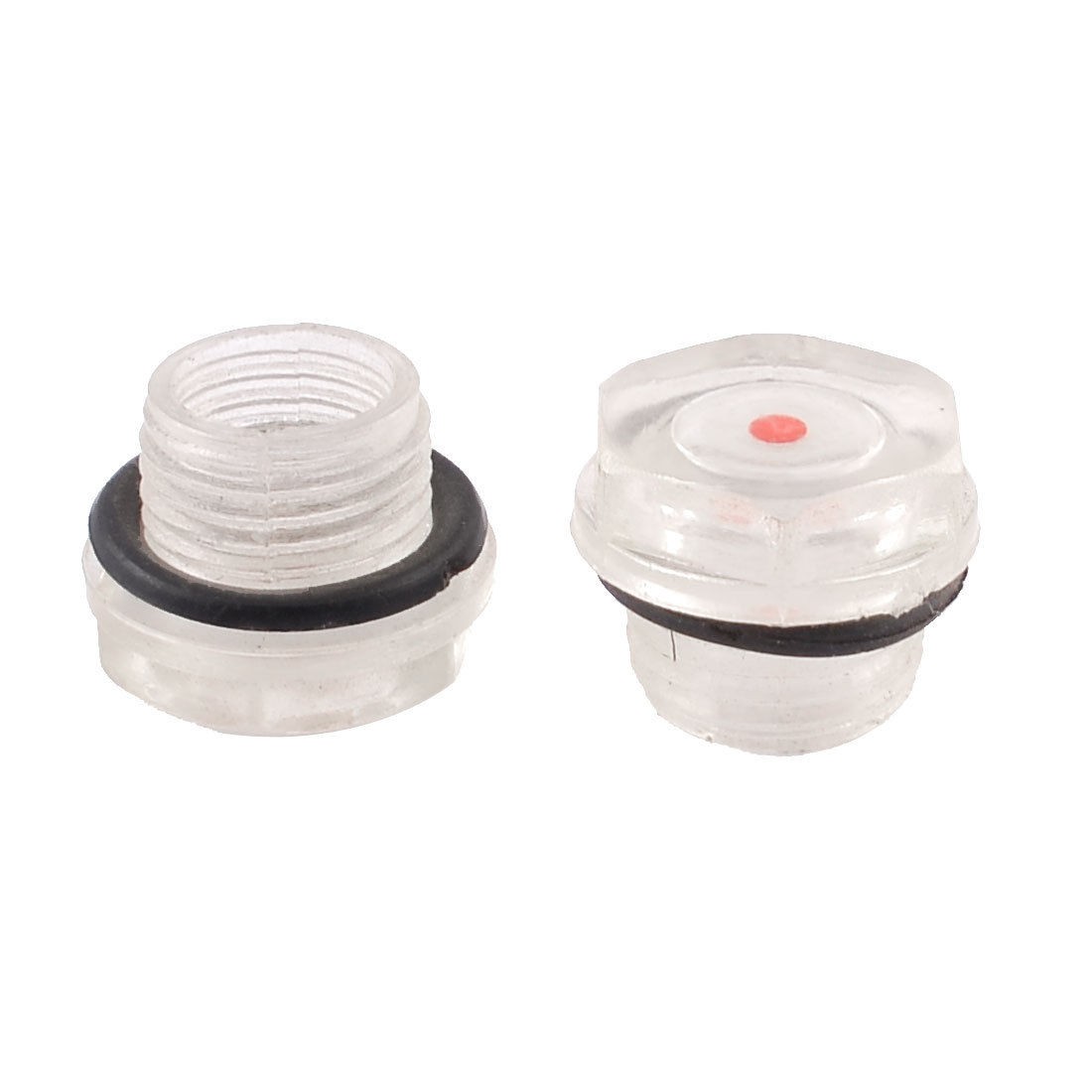 2 x Air Compressor Fittings Plastic Oil Tank Level Indicator Sight Glass 16mm