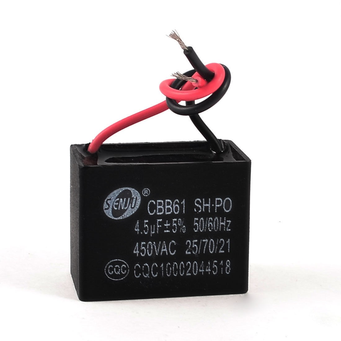 CBB6-1 Polypropylene Film Coated Non Polar Motor Run Capacitor AC 450V 4.5uF