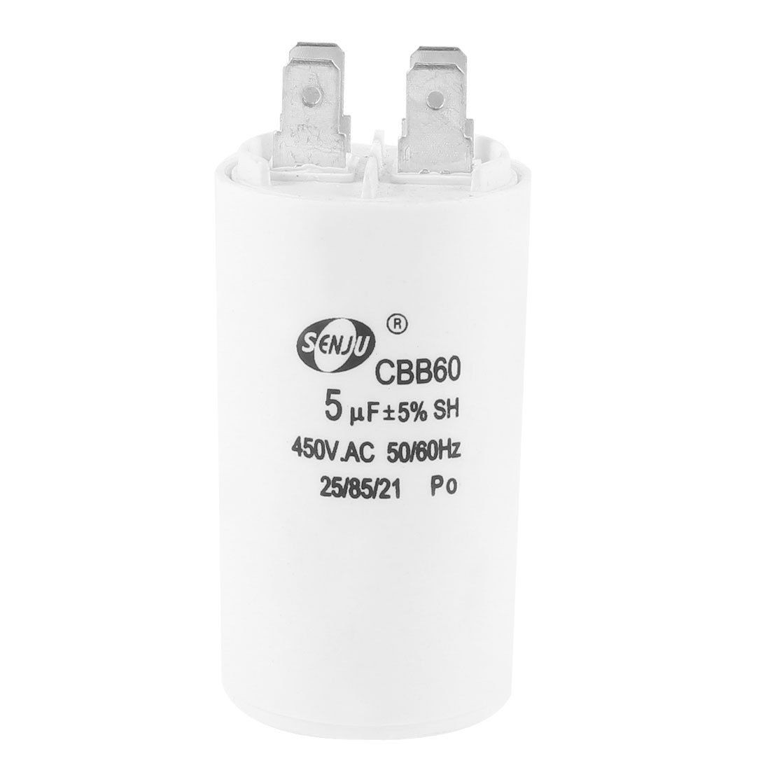 CBB60 5uF AC 450V 5% 4 Pins Electrolytic Motor Run Capacitor 1.3" Dia