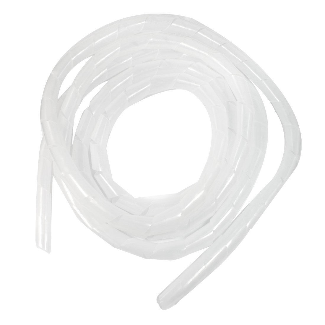 3 meters Long PE Polyethylene 20mm Spiral Cable Wire Wrap Tube White