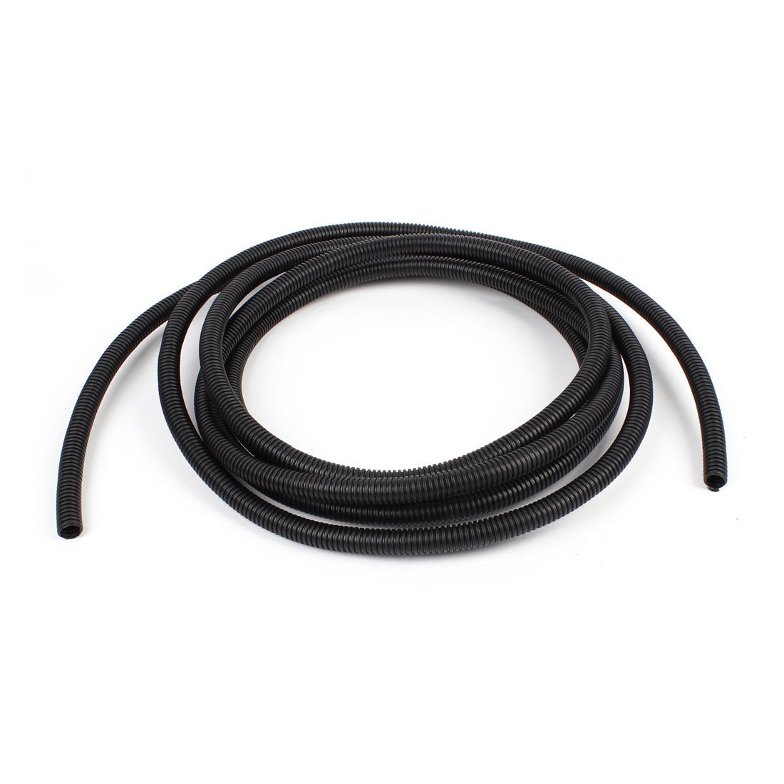 16.4Ft Black Plastic Flexible Flame Corrugated Hose Tube