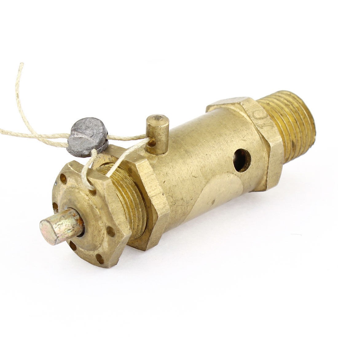 1/4" Thread Metal Safety Pressure Relief Valve Gold Tone for Air Compressor