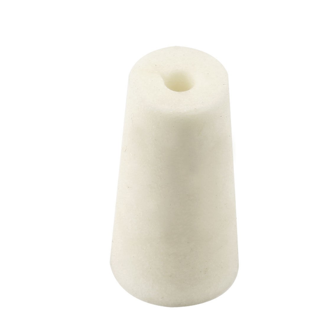 4mm Hole Dia Silicone Test Tube Stopper Plug 29mm Long White