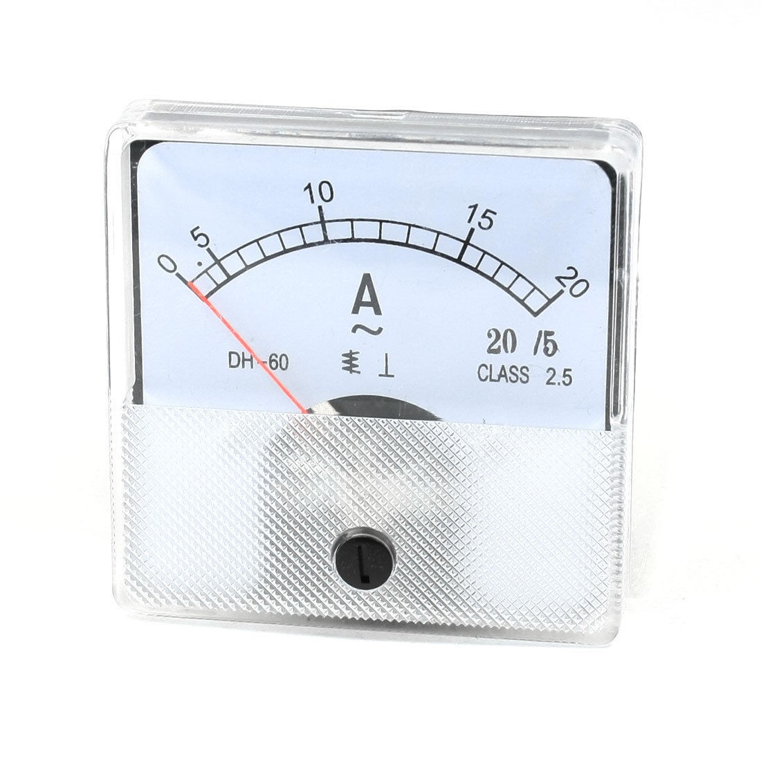 AC 0-20A Fine Tuning Square Dial Panel Analog Ampere Meter Amperemeter