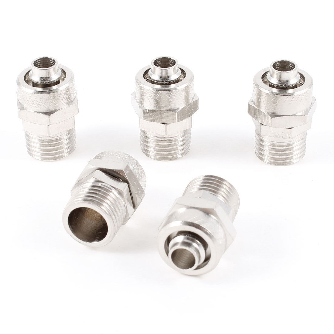 5 Pcs Pneumatic 6 5mmx10mm Air Tube Straight Quick Connectors Joints