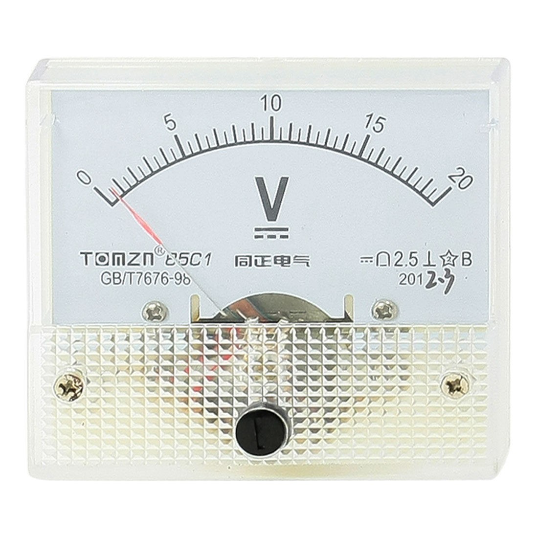 DC 0-20A Fine Tuning Dial Panel Rectangle Analog Ampere Meter Amperemeter
