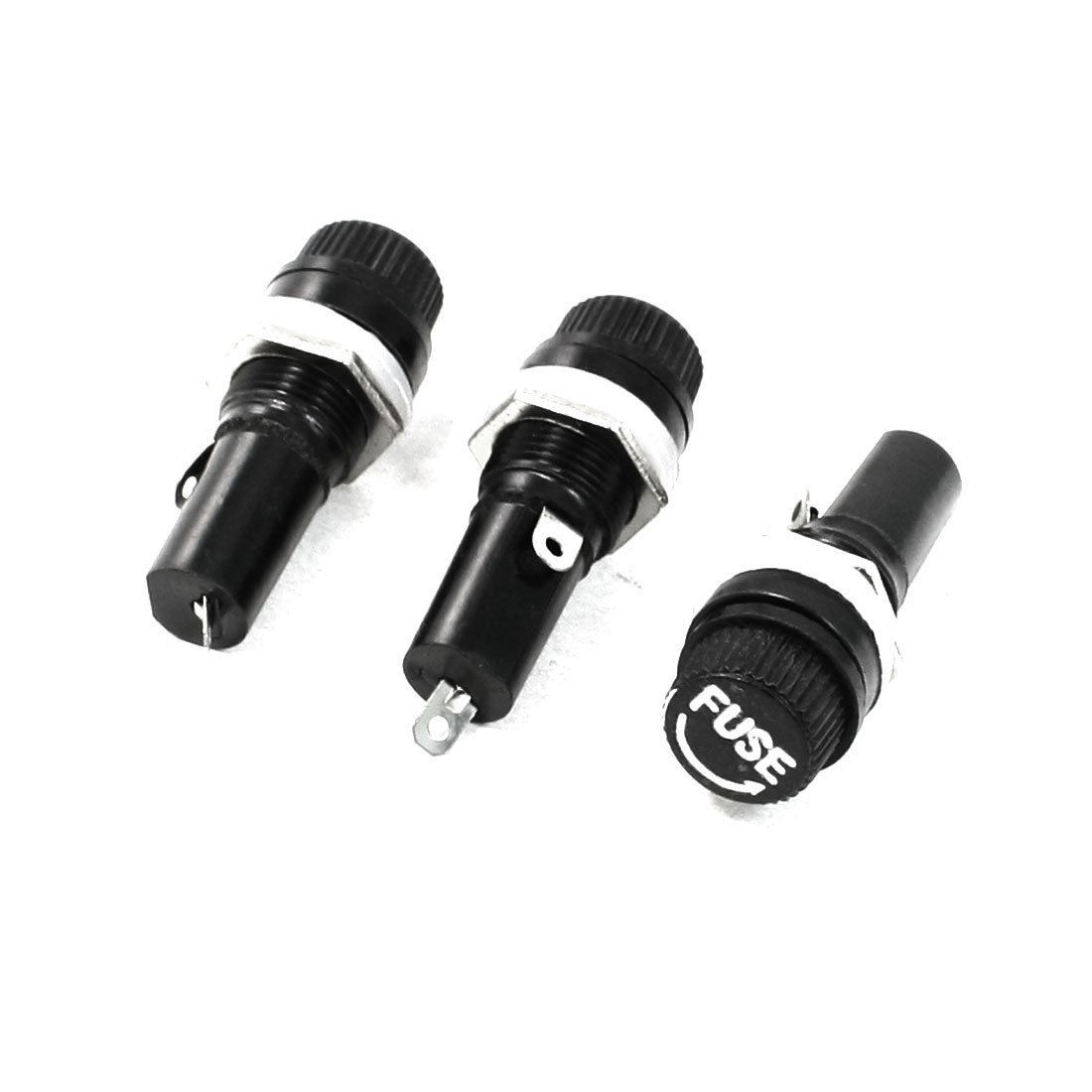 3 Pcs 6 x 30mm Thread Connecting Panel Mounted Fuse Holder