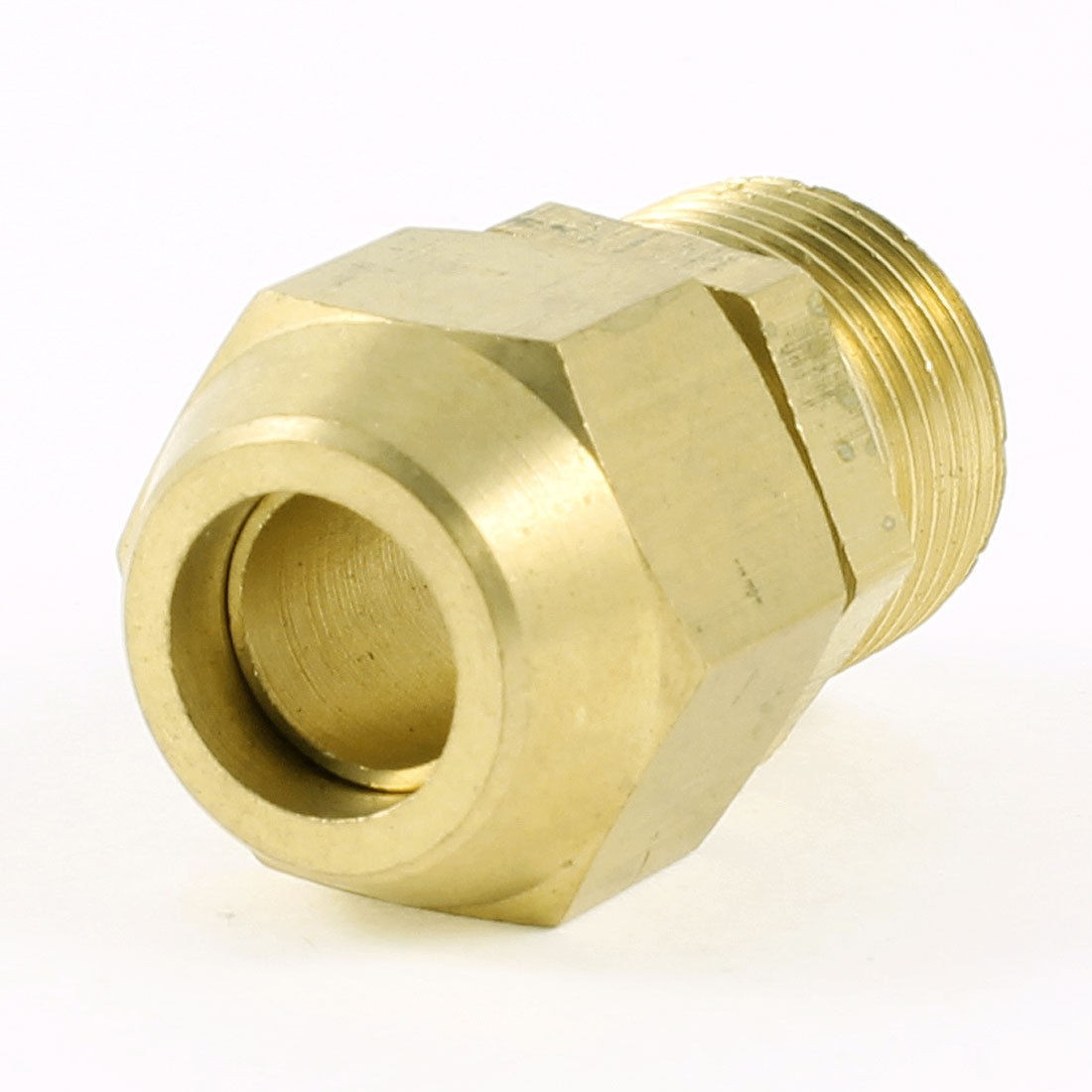 3 8" PT Male Threaded to 10mm Piping Air Pneumatic Coupler Connector Gold Tone