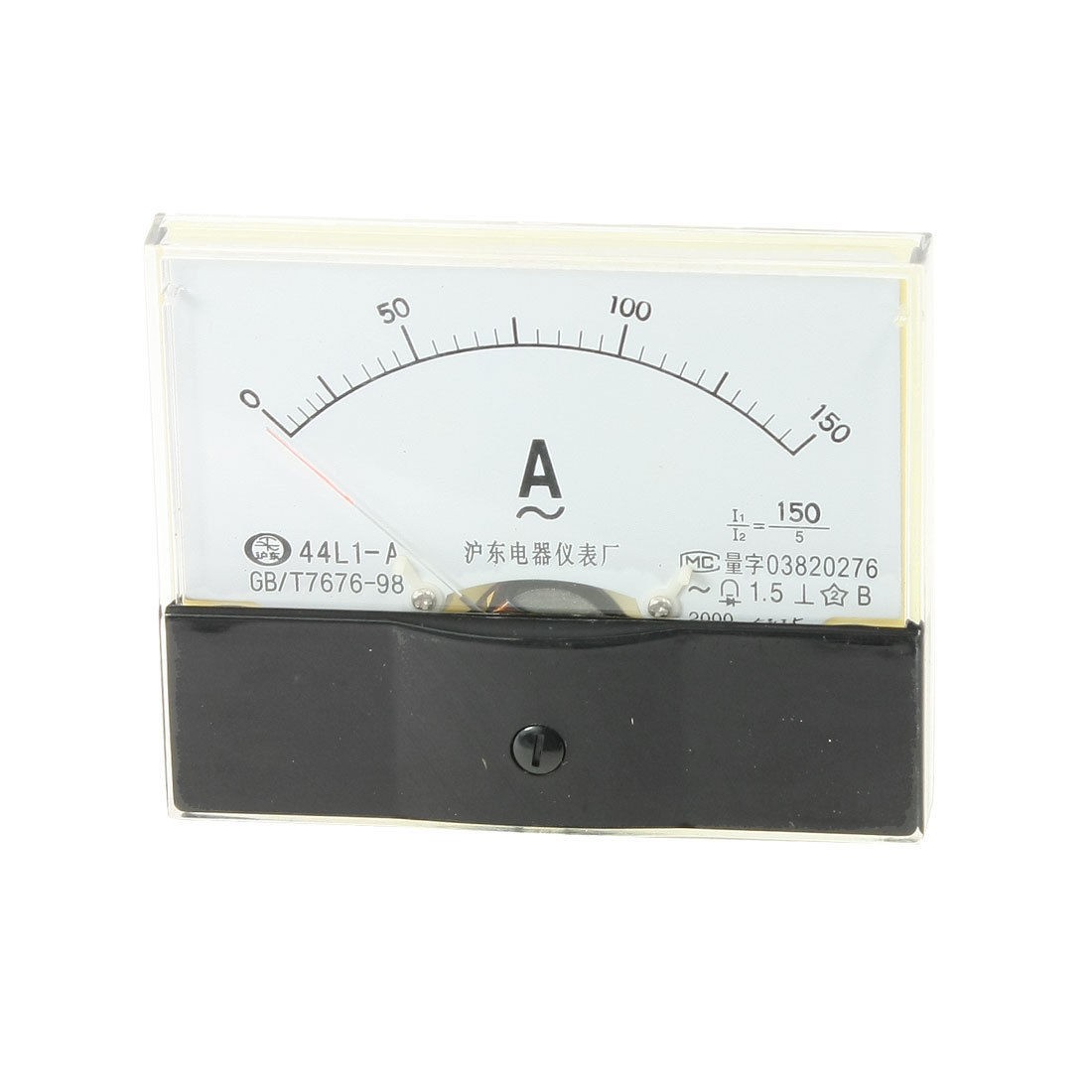 Class 1.5 Accuracy AC 0-150A Analog Panel Meter White Clear