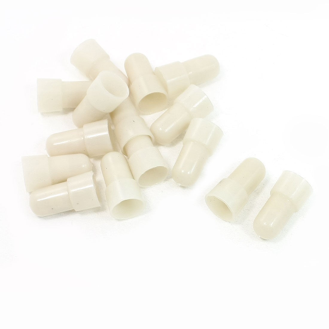 15 Pcs 9mm Tin Plated Tube Safe Closed End Caps Crimp Wire Connectors Beige