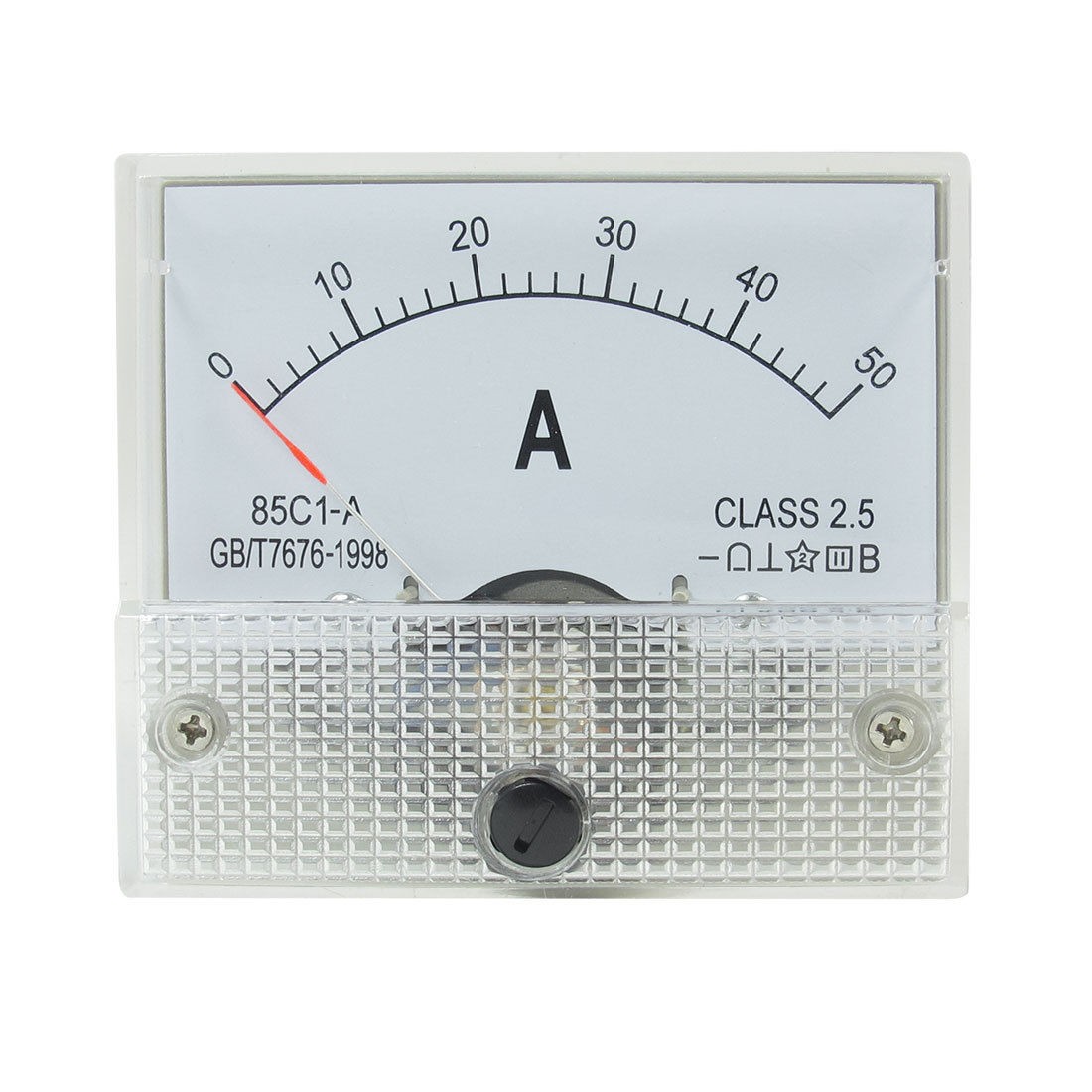DC 0-50A Current Rectangular Panel Analog Ammeter Measuring Tool 85C1-A