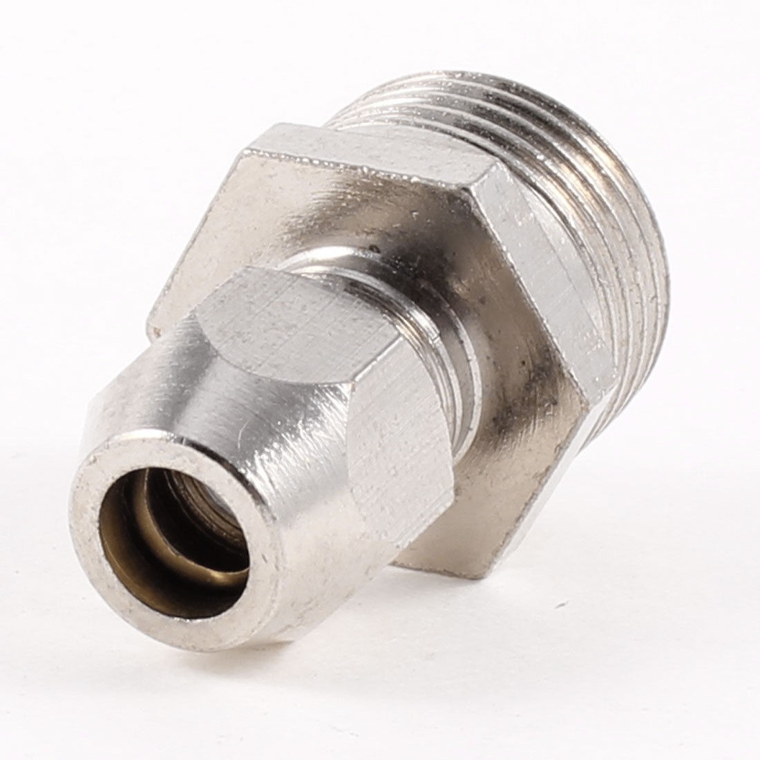 6mm x 3/8" PT Male Threaded Metal Adapter Hose Quick Joint Adapter Silver Tone