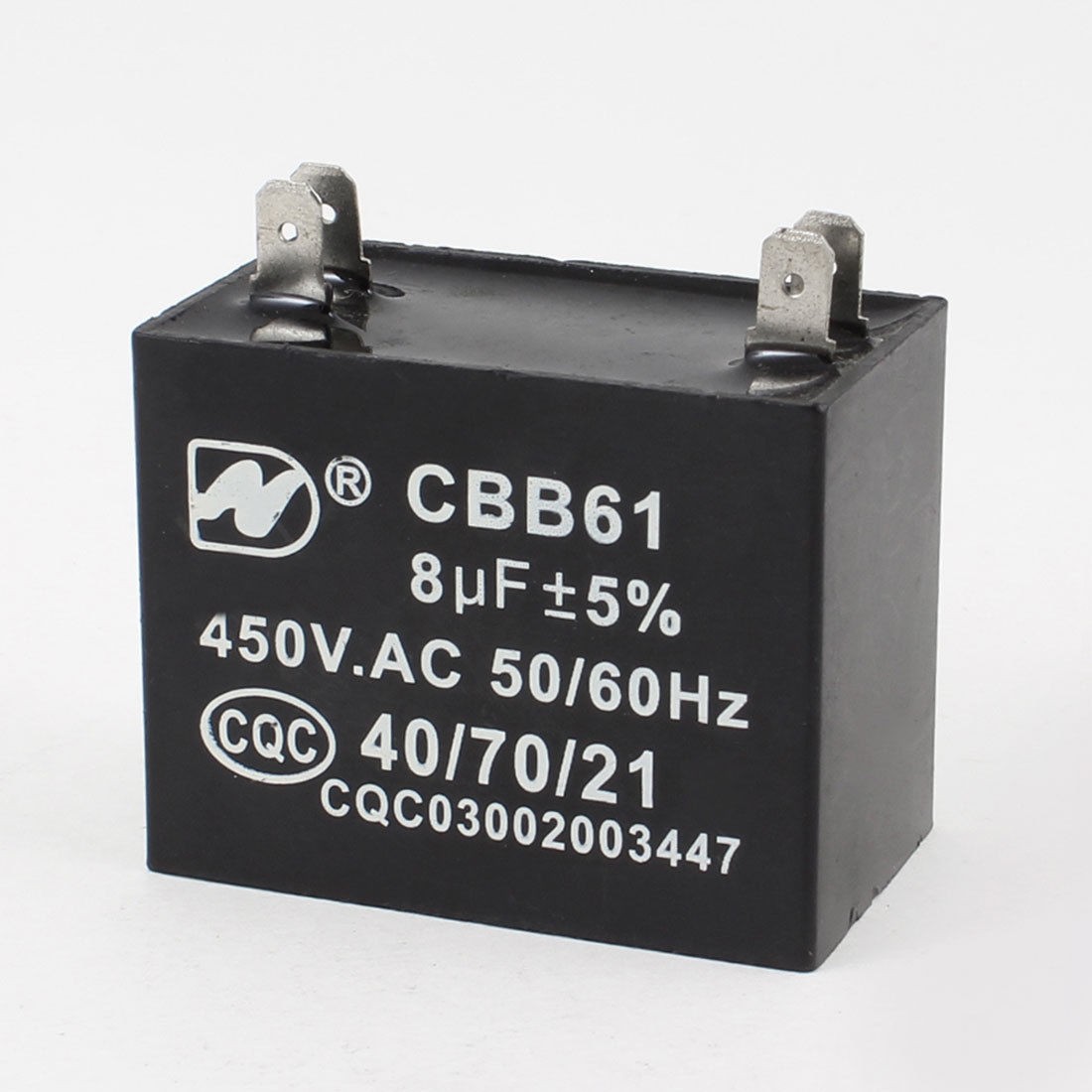 CBB61 450VAC 8uF 50/60Hz 4 Pins Air Conditioner Machine Capacitor