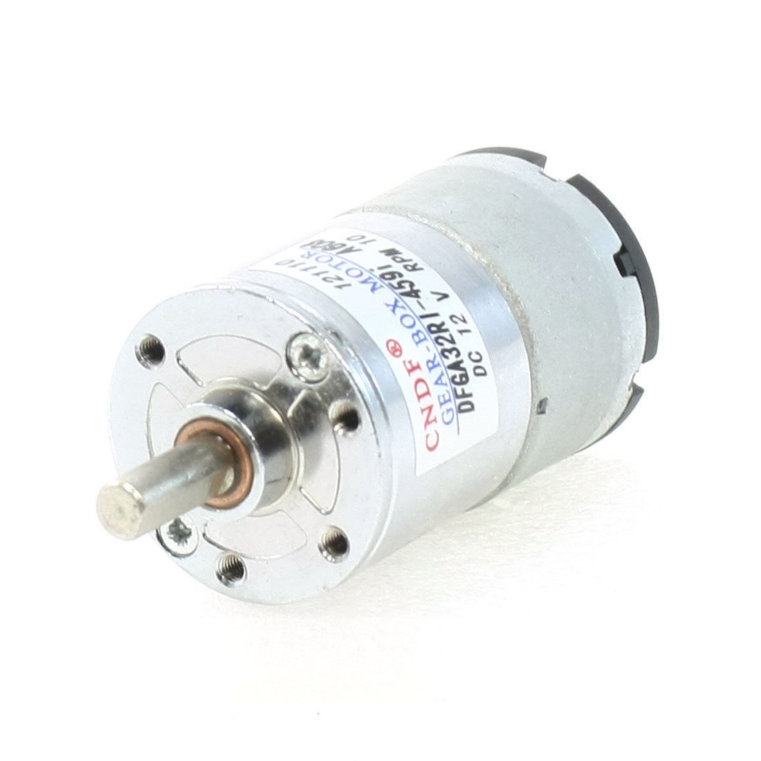 DC 12V 10RPM 2 Pins Speed Reducing Power Geared Motor 6mm x 15mm