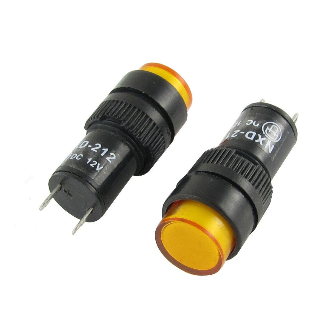 Yellow DC 12V 12mm Indicator Light Signal Lamp (Bag of 10) 