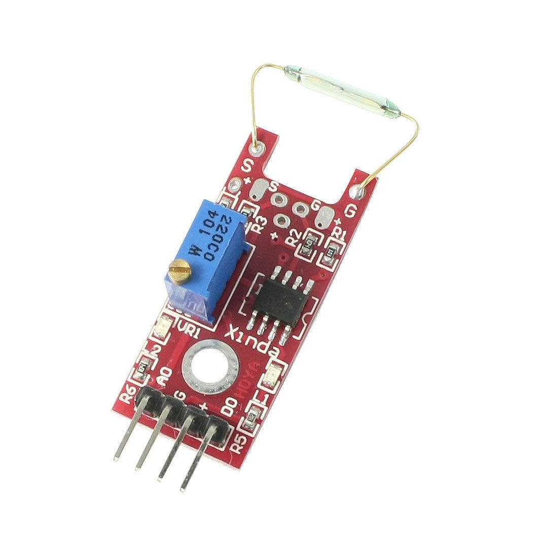 DC 3-5V 16mA 4 Pin Magnetic Detect Switch w LED Indicator