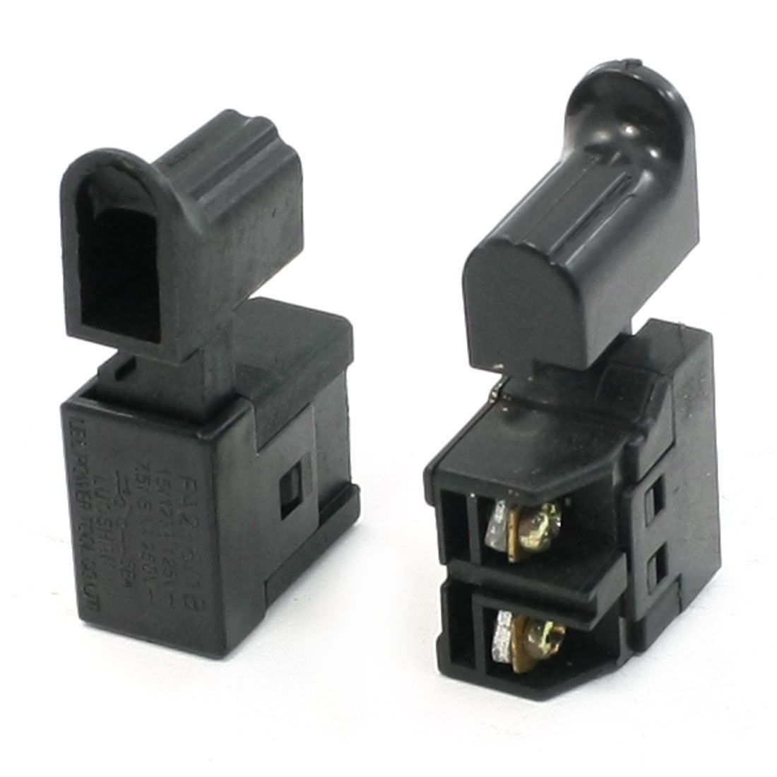2Pcs Power Tool Momentary Trigger Switch SPST AC250V/6A AC/125V/12A FA2-6/1B