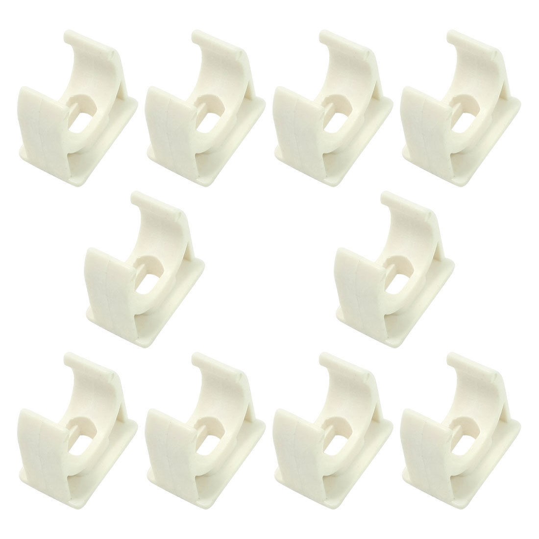 10 Pcs 20mm Diameter White PVC Water Supply Pipe Clamps Clips Fittings