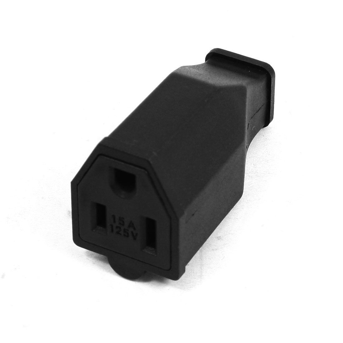 3Pin US Plug 125V 15A 9.5mm Cord Hole Cable Connector Socket Adapter