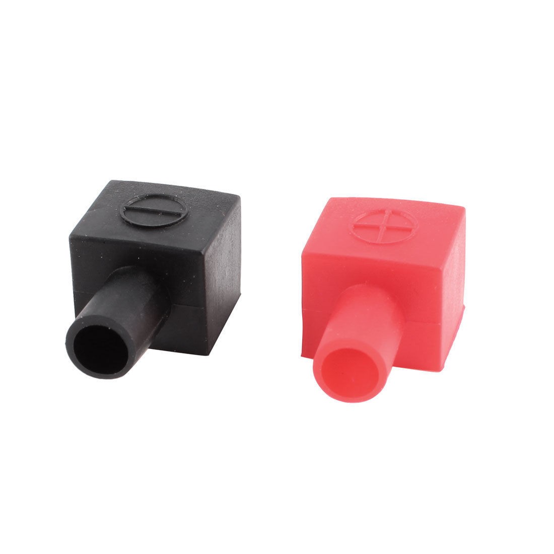 Auto Car Battery Terminal Cover Soft Plastic Insulation Boot Black Red Pair