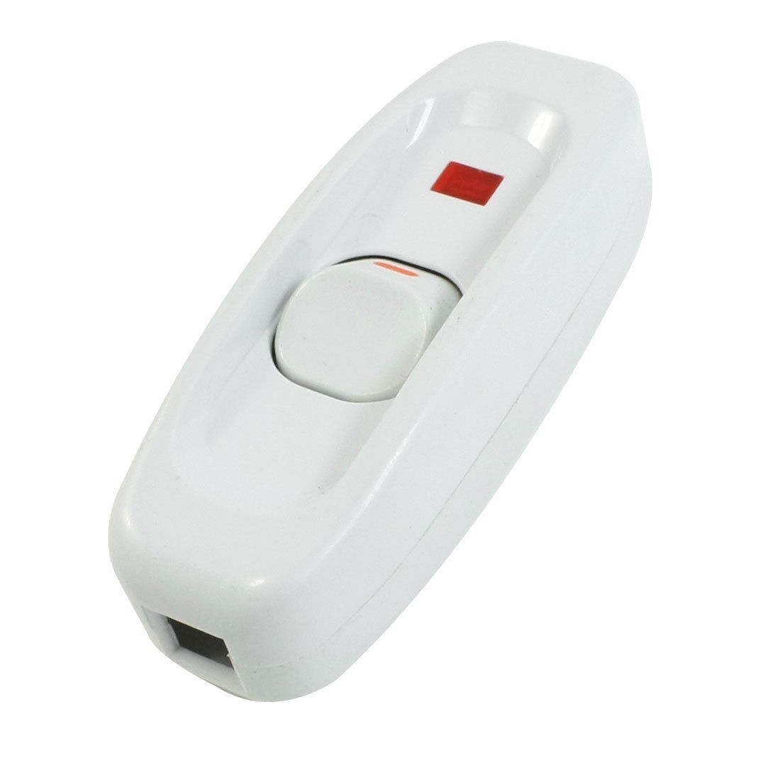 White Bedroom Red Indicator Light 2 Postion In Line Switch 250V 10A