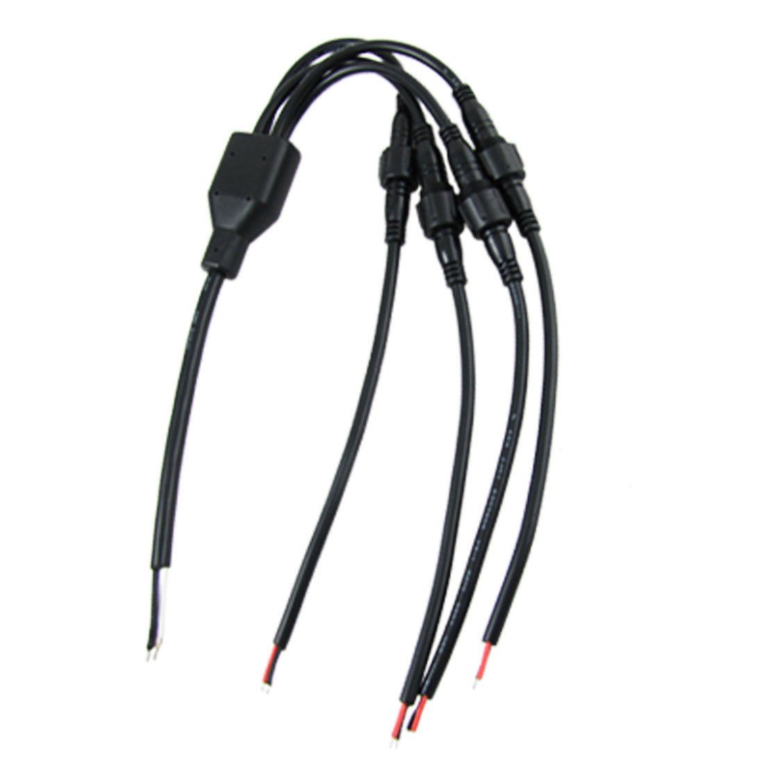 LED Light 2 Pin 4 in 1 Waterproof Power Cable Black