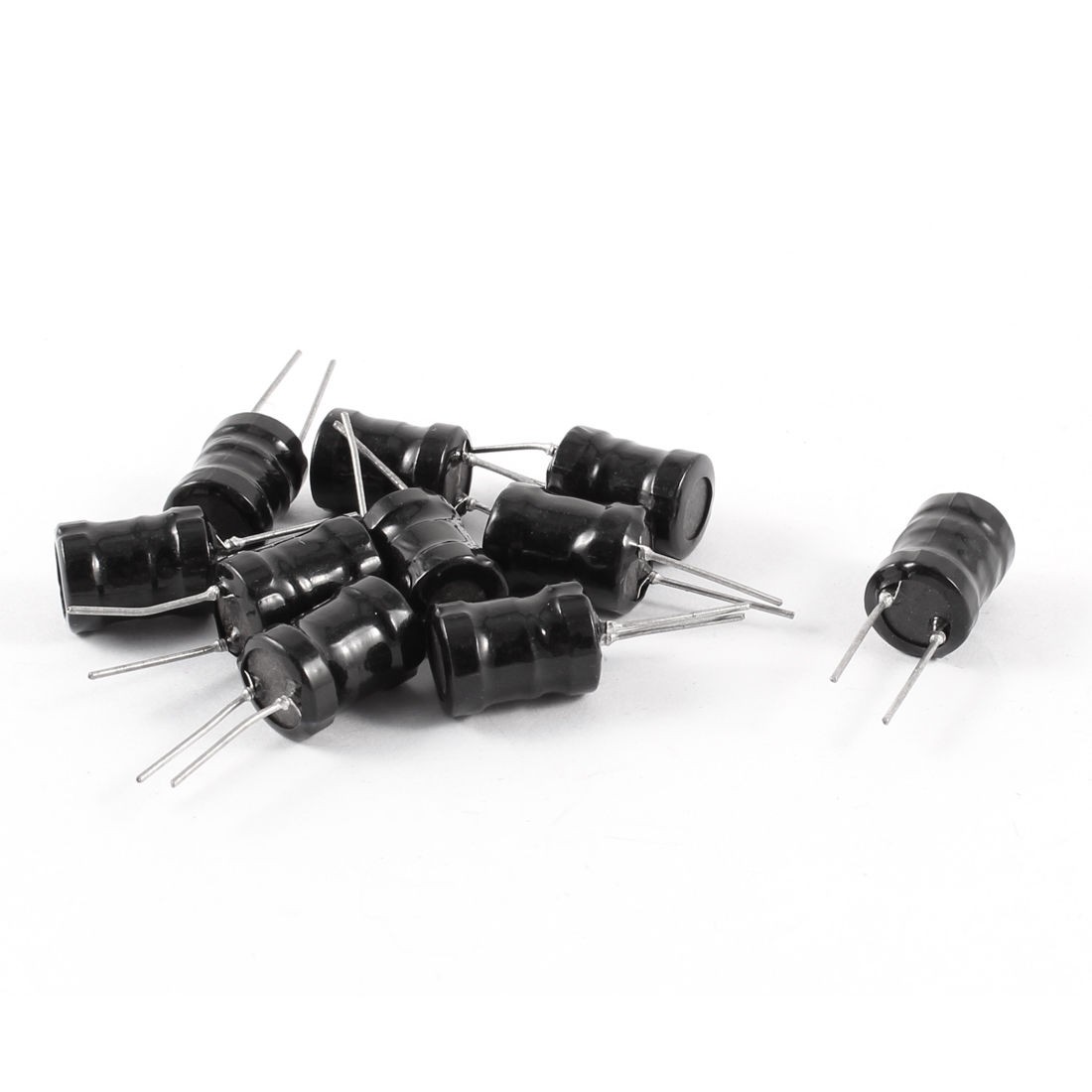 2.5MH 9mm x 12mm UL-polyolefin Metal Electronic Circuit Inductors 10 Pcs