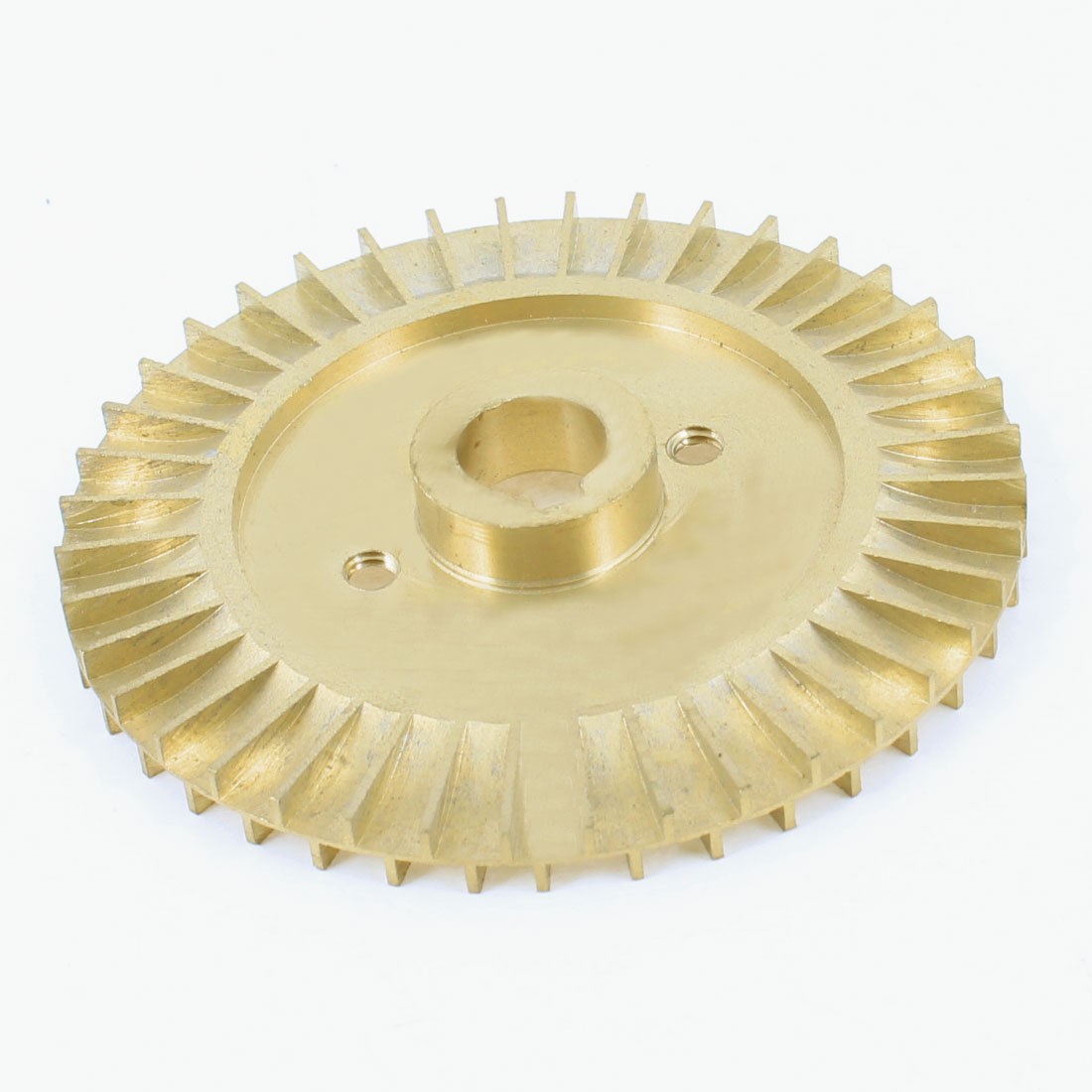Water Pump Part Double Side 78mm Diameter Gold Tone Brass Impeller