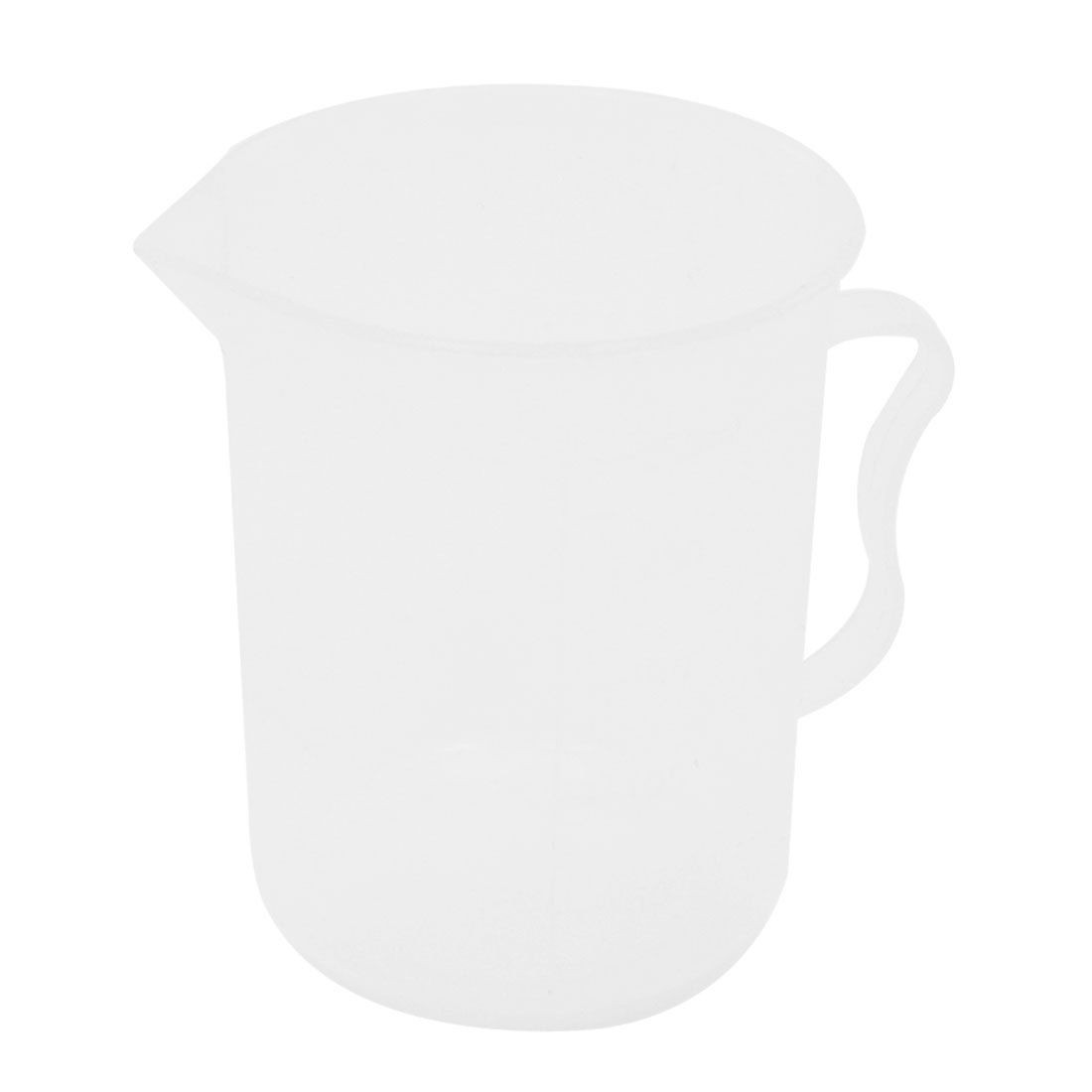 Kitchen Clear White Plastic Handle Water Liquid Measuring Cup 250mL