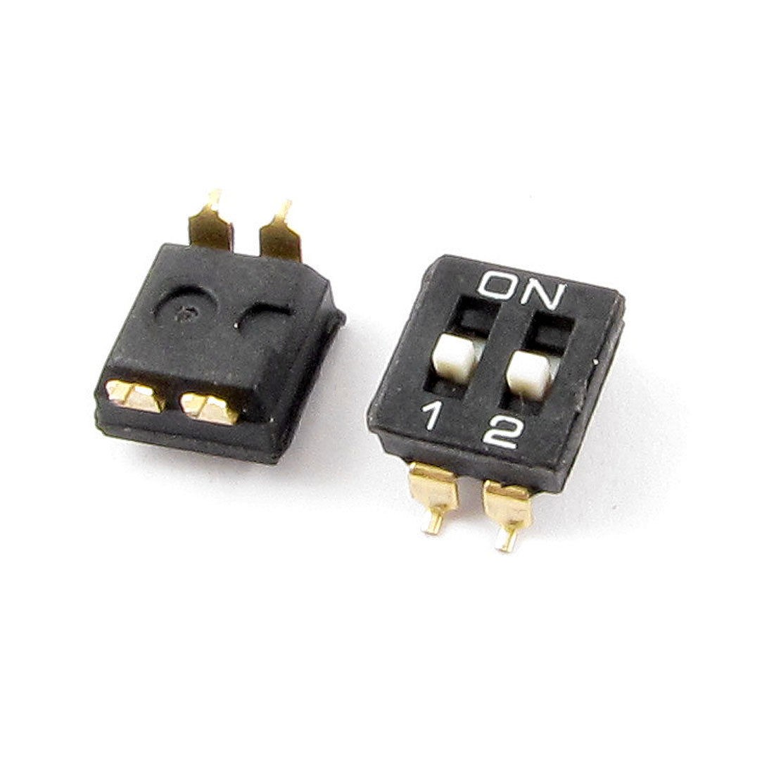 SMD Type 2 Row 4 Pin Terminals 2 Positions DIP Key Switch 2 Pcs