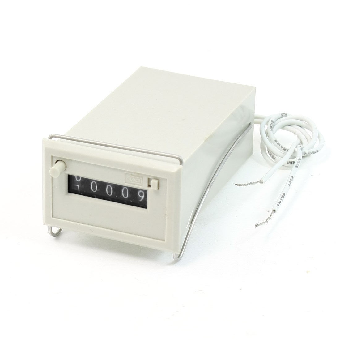 CSK5-DKW DC 24V 5 Digits 2 White Wire Lockable Electronmagnet<wbr/>ic Counter