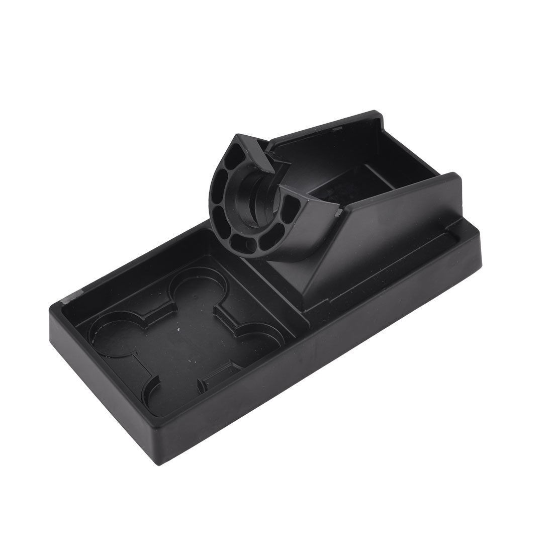 Aluminium Black Benchtop Rectangle Base Soldering Iron Stand Holder 6.3" Long