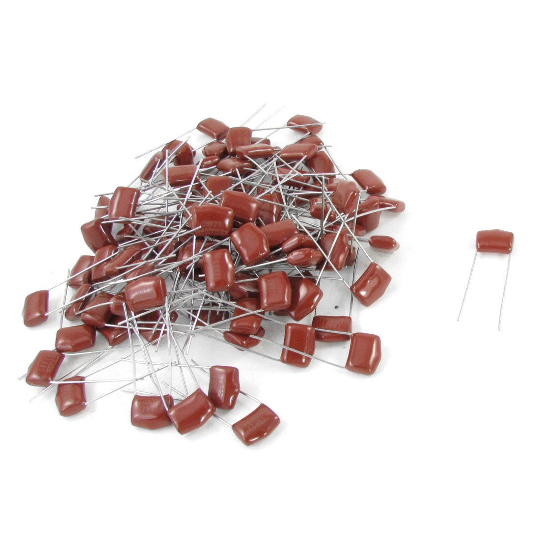 100 Pcs 0.1uF 400V Electric Circuit Polypropylene Film Capacitors CBB22