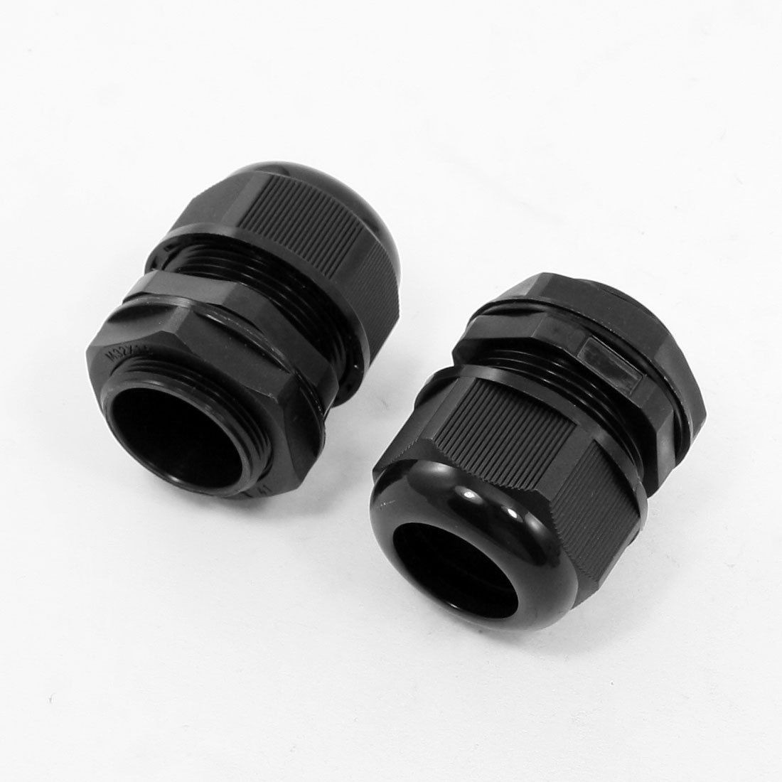 Waterproof M32X1.5 16-21mm Cable Range Cables Gland Connector Black 2 Pcs