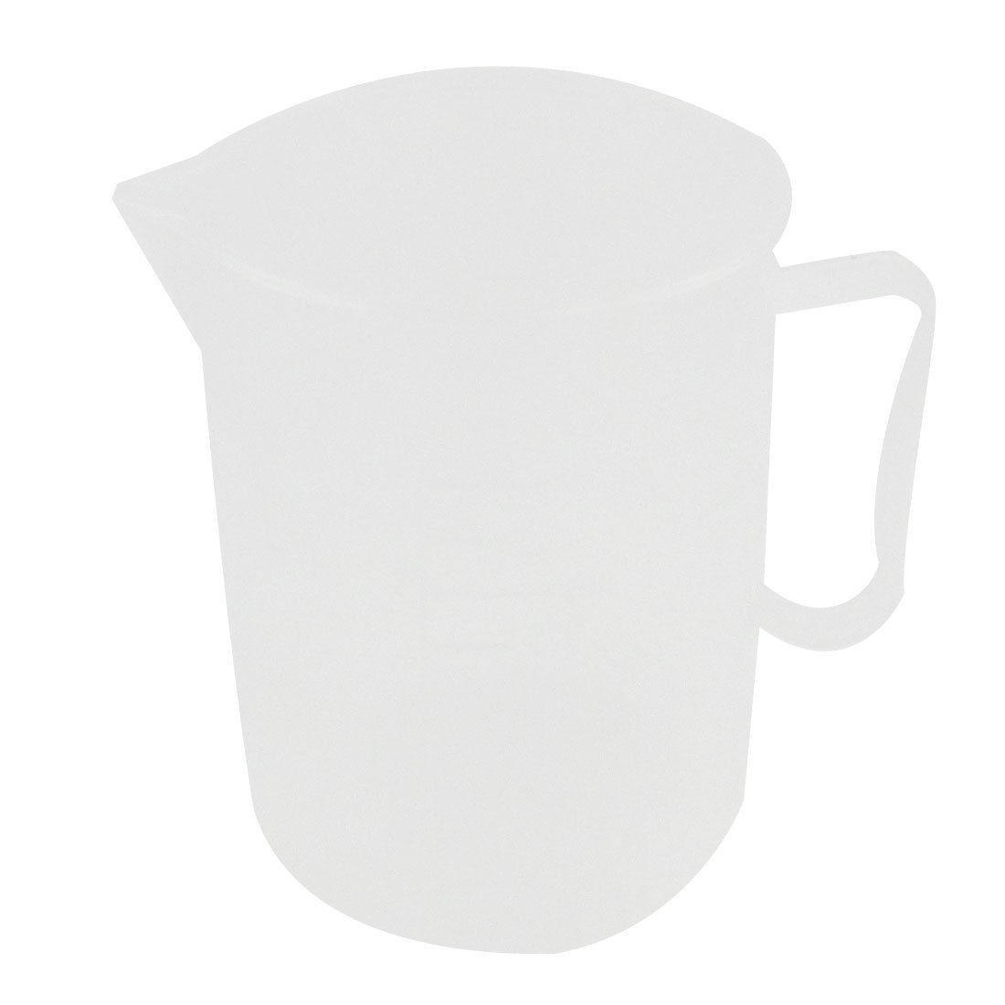 250mL Capacity Graduated Clear White Plastic Measuring Cup w Handle