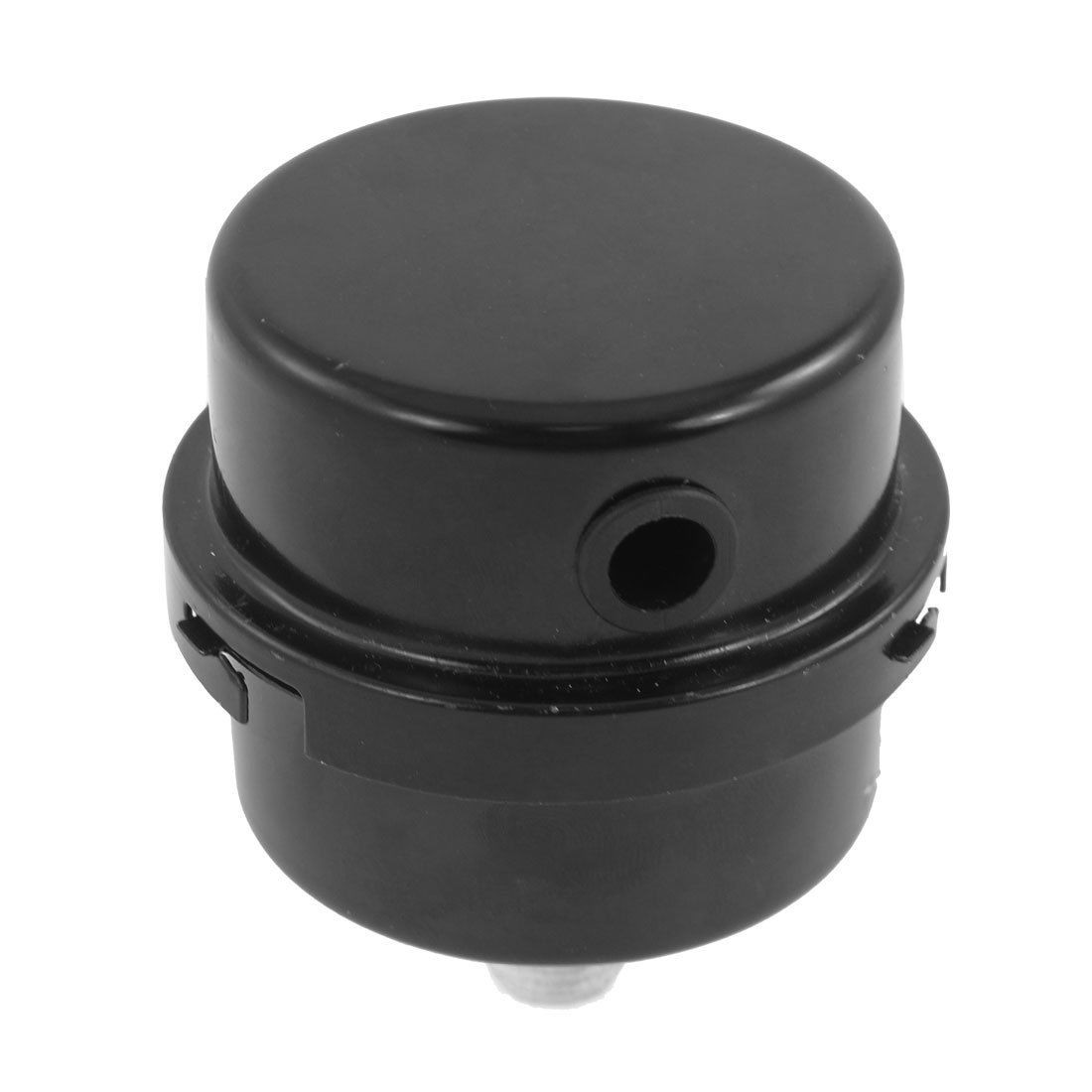 Black Metal 0.5" 12.6mm Male Thread Air Compressor Filter Silencer